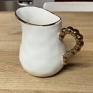 White and Gold porcelain creamer